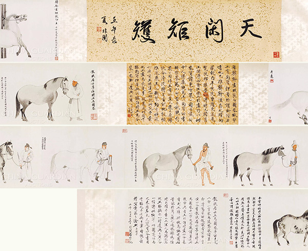 中國嘉德2019春拍精品導(dǎo)覽 | 天閑法度 院體圭杲——于非闇《五馬圖》、《照夜白》合卷